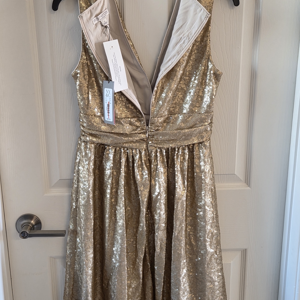 eva mendes for New York & Company Gold Cocktail Dress - Picture 6 of 9